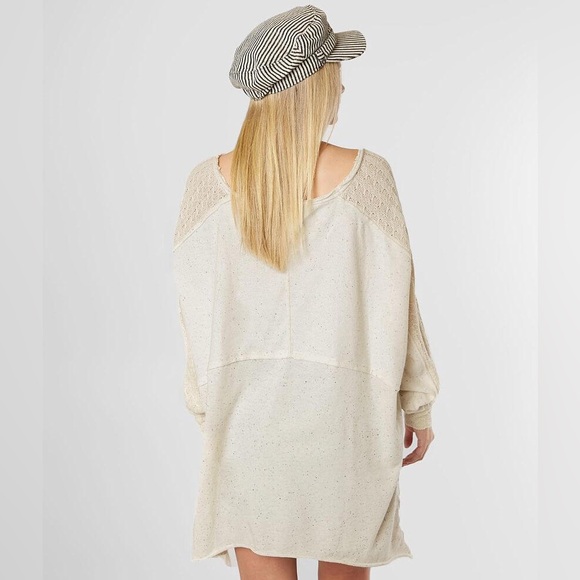 Free People My Girl Pullover Beige Ecru Size Medium - Picture 2 of 11
